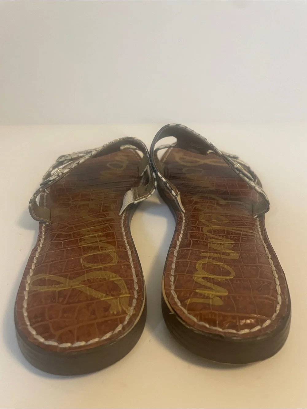 Sam Edelman Gala Green Snake Print Slide Sandals Women’s Size 8 - Picture 5 of 9